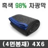 흑색 98% 차광막 (4면봉재)4m x 6m